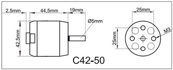 314781 BL-Motor ROXXY C42-50-720kv 2-5S